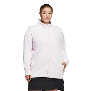 ADIDAS Women’s Textured Golf Jacket Size 1X color is Almost Pink